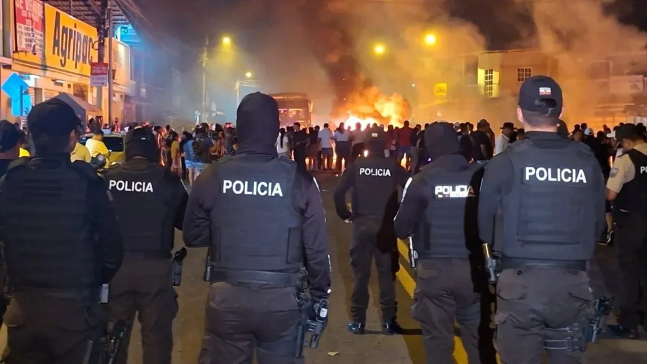 Protestas por jóvenes desaparecidos en Ecuador.